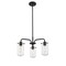 Z-Lite Delaney 3 Light Chandelier, Matte Black & Clear 471-3MB - alternate 4